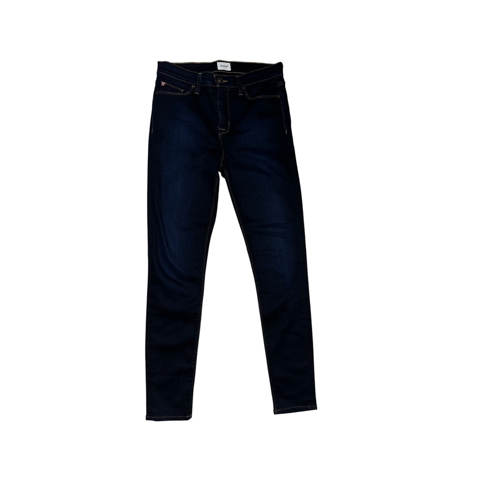 Hudson Womens Skinny Jeans Dark Indigo Blue Denim Mid Rise Size 27
